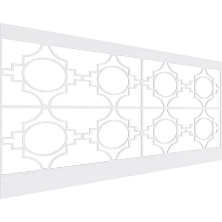 Ekena Millwork 44"H x 94 1/2"W Gypsum PVC Wainscot Paneling Kit WPK44X94GYP